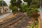 Locomotive tracks in the municipality of Catalao, in Goias.