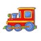 Locomotive train toy doodle vector icon