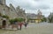 Locronan / France - June 17 2014: Rush of tourists in the small Breton town