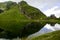 Loder peak and Wildseeloderhaus, mountain refuge hut above Fieberbrunn in the Kitzbuhel Alps