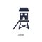 lodge icon on white background. Simple element illustration from camping concept