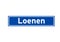 Loenen isolated Dutch place name sign. City sign from the Netherlands.