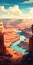 Lofi Design Beautiful Grand Canyon Desert Landscape Painting