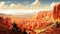 Lofi Design Showcasing The Stunning Landscape Of Bryce Canyon National Park