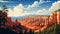 Lofi Design Showcasing The Stunning Landscape Of Bryce Canyon National Park