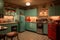lofie kitchen, with retro appliances and vintage decor