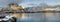 Lofoten islands panorama during sundown,