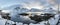 Lofoten islands panorama during winter time,