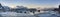 Lofoten islands panorama during winter time