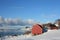Lofoten\'s barn on the fjord
