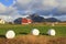 Lofoten\'s farm clouds and hay bales