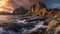 Lofoten's Majesty: Dramatic Seascape at Sunset