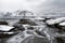 Lofoten - Winter landscape with surf