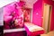 Loft bedroom conversion with orchid theme