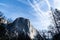 Lofty rock on a sunny day in Yosemite valley