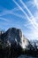 Lofty rock on a sunny day in Yosemite valley