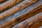 Log background oblique wooden pattern rustic base weathered brown