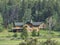 Log cabin, 108 Mile Ranch, British Columbia, Canada