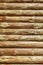 Log Cabin Or Barn Unpainted Debarked Wall Textured Horizontal Background With Copy Space