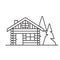 Log cabin, cottage icon