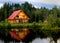 Log Cabin On A Lake