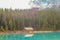 Log cabin on Lake Louise