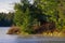 Log cabin Lean to Shelter in the Adirondack Mountains.