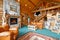 Log cabin living room