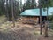 Log cabin located on a scenic hiking trail