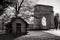 Log Cabin and Memorial Arch at Valley Forge Park