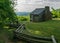Log Cabin Overlooking the Valley on the Blue Ridge Parkway