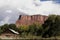 Log Cabin and Red Rock