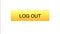 Log out web interface button orange color, internet site design, application
