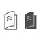 Logbook line and solid icon. Paper diary or daybook silhouette symbol, outline style pictogram on white background
