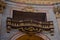 Loge or lodge, interior balcony in St. Peter`s Basilica. Box in Baroque style. April, 2013. Vienna, Austria