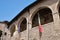 loggia dei mercanti in the medieval town of sermoneta