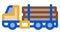 logging delivery truck Icon Animation