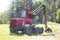 Logging equipment.Harvester and forwarder at the logging site