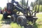 Logging equipment.Harvester and forwarder at the logging site