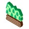 Logging forest isometric icon vector illustration