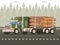 Logging Truck With Timber Wood Harvesting Concept