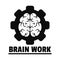 Logic brain work logo, simple style