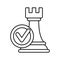 Logic decision icon, outline style
