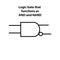 Logic Gate NAND and AND gate. electronic symbol of open switch Illustration of basic circuit symbols.