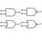 Logic gate AND and NAND Gate icon. logic gate OR and NOR Gate icon. flat style