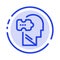 Logic, Mind, Problem, Solving Blue Dotted Line Line Icon