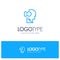 Logic, Mind, Problem, Solving Blue Outline Logo Place for Tagline