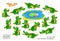 Logic puzzle for children and adults. Can you find two identical crocodiles? Page for kids brain teaser book. Task for