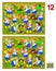 Logic puzzle game for children and adults. Need to find 12 differences. Developing skills for counting. Vector cartoon image.