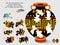 Logic puzzle game for children. Help archaeologist restore ancient antique vase. Find place which matches each of details.